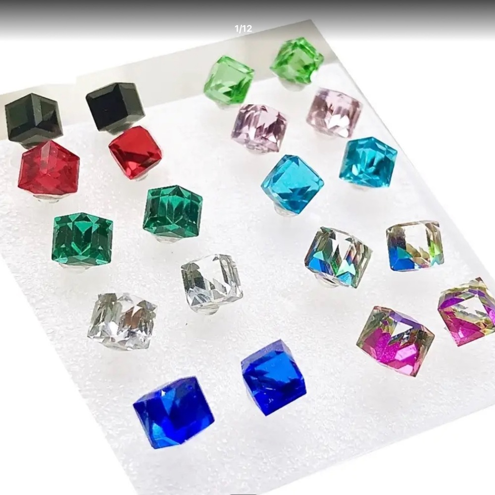 Square Cut Acrylic Studs